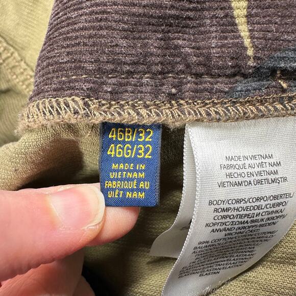 Polo Ralph Lauren Jeans Mens 46BX32 Green Varick Corduroy Camo Slim Straight - Picture 4 of 13